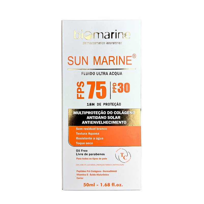 Cosmobeauty Sun Marine Fluido Acqua Fps75 Biomarine 50ml