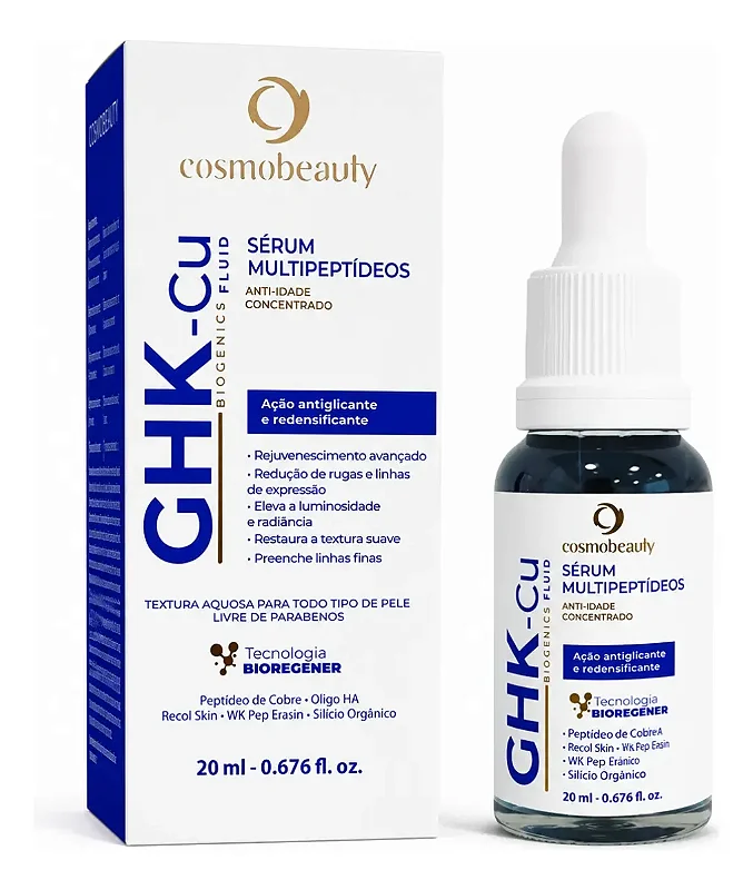 Cosmobeauty Ghk-Cu Fluid Sérum Multipeptídeos 20ml