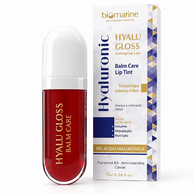 Biomarine Hyalu Lip Tint Gloss Hyaluronic Anti Idade 5ml
