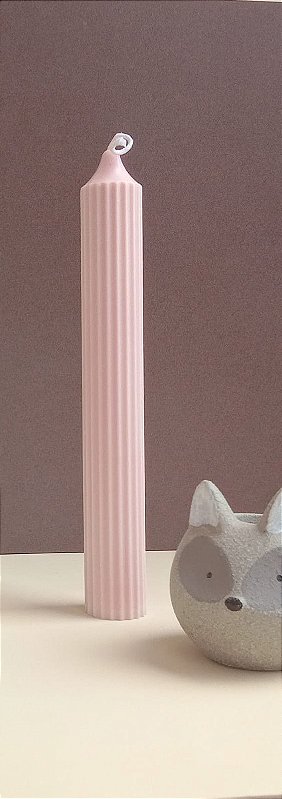 Vela  Pilar  Frisada  Rosa