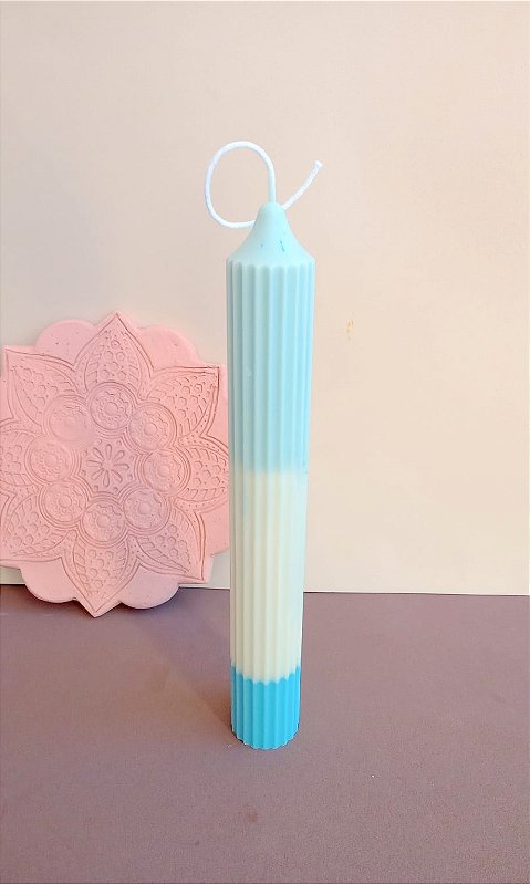 VELA FRISADA AZUL GRANDE