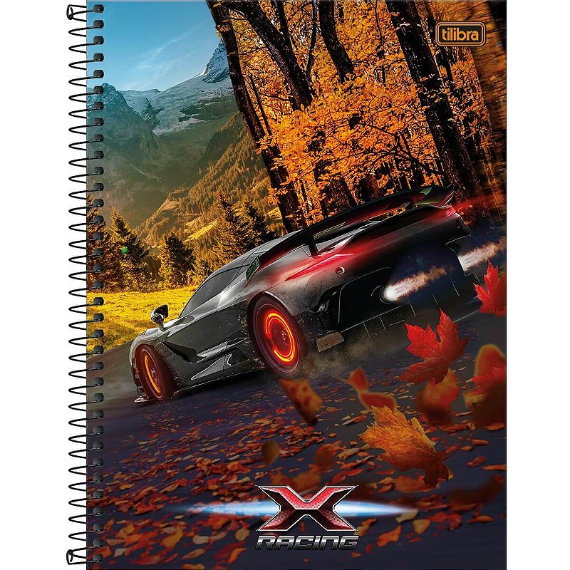 Caderno Espiral Capa Dura Universitário 10 Matérias X-Racing 160 Folhas -  Perseguição