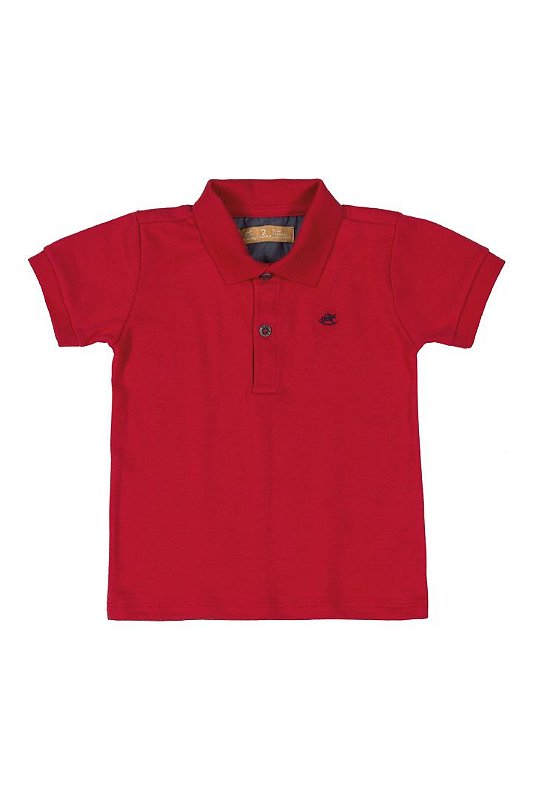 blusa polo vermelha bebe