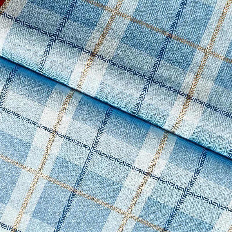 Papel de Parede Vinílico Xadrez Tartan Bege e Azul - uau! bobinex