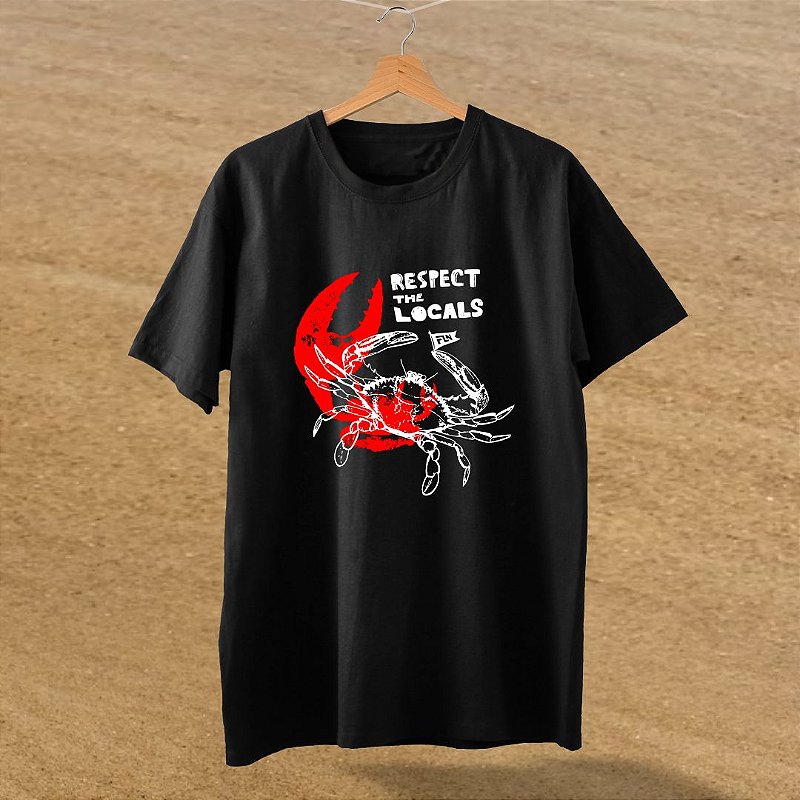 Camiseta FLN Repect the locals preta