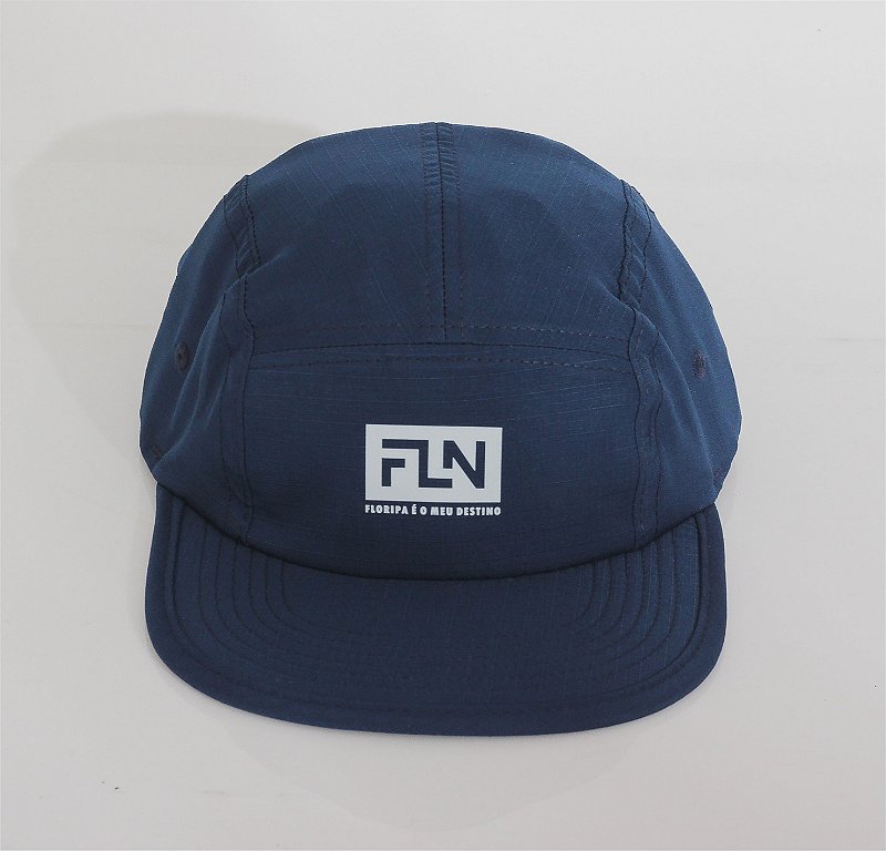 Boné Five Panel Logo FLN Floripa é meu destino Marinho