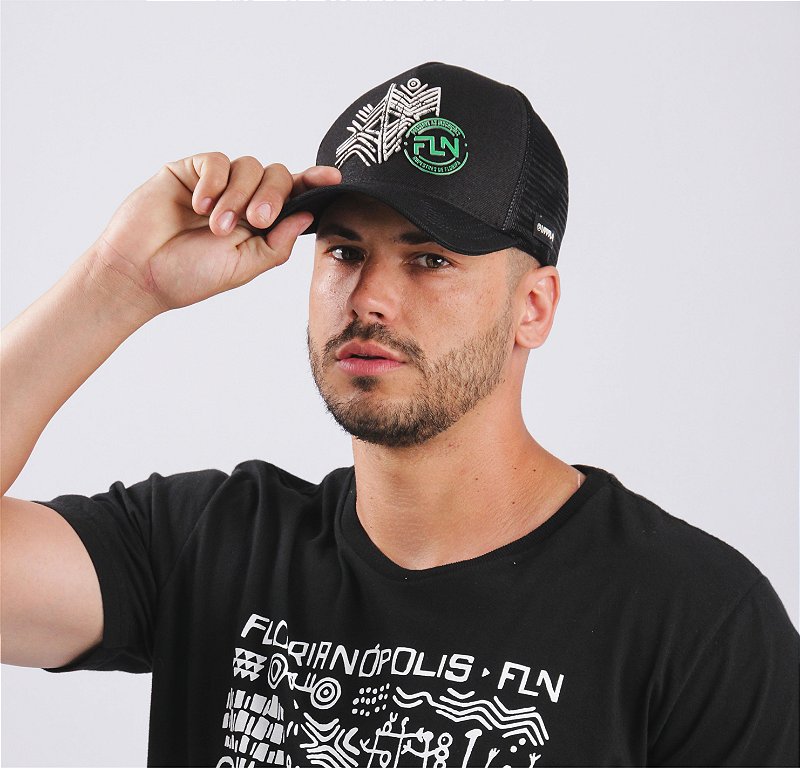 Boné Trucker Rupestre Preto