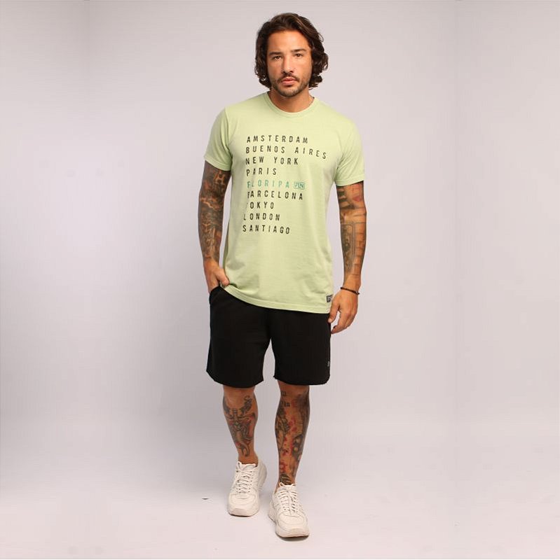 Camiseta Floripa é o meu destino Verde Menta