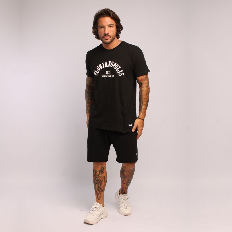 Camiseta Florianópolis 1673 Preta