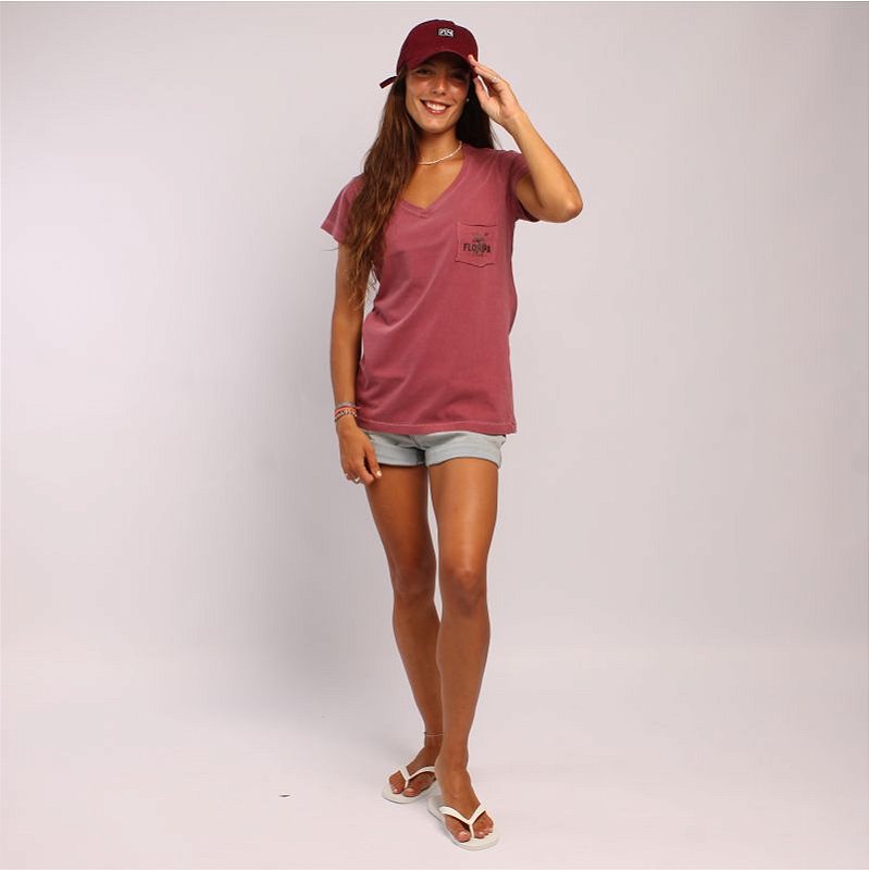 Blusinha com bolso Floripa Club Vinho