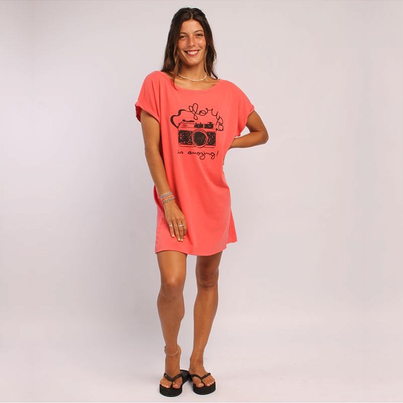 Tshirt Adri Oset Click Floripa Vermelha