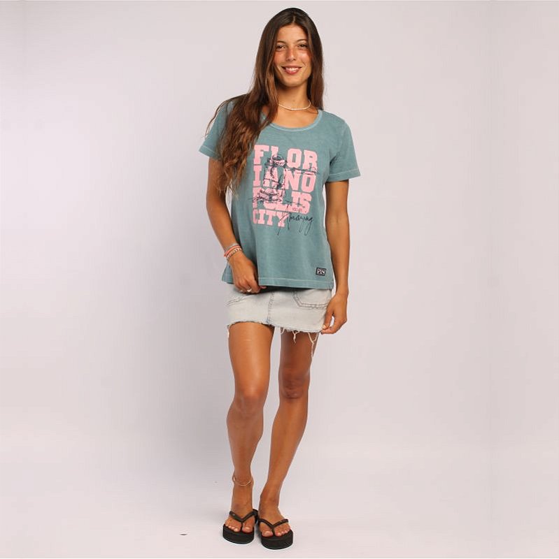 Tshirt FLN Z Florianópolis City Oceano