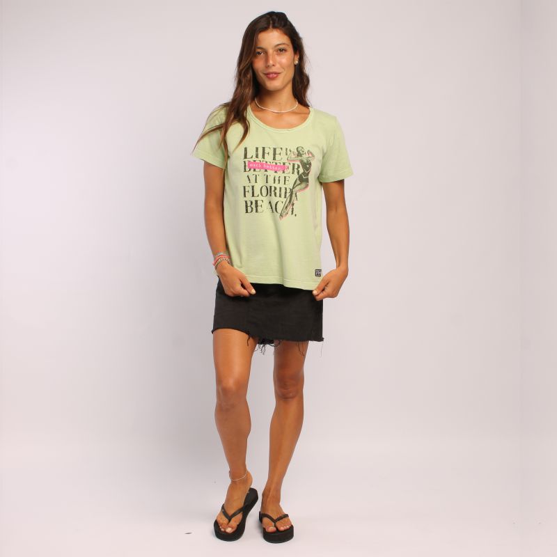 Tshirt FLN Z Much Better Floripa beach verde menta