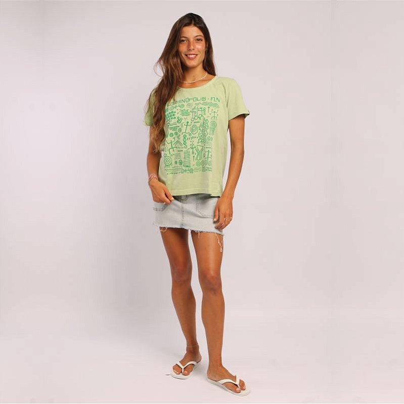 Tshirt Mosaico Rupestre Verde menta