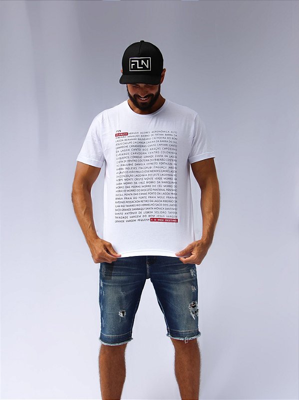 Camiseta FLN Bairros Floripa Branca
