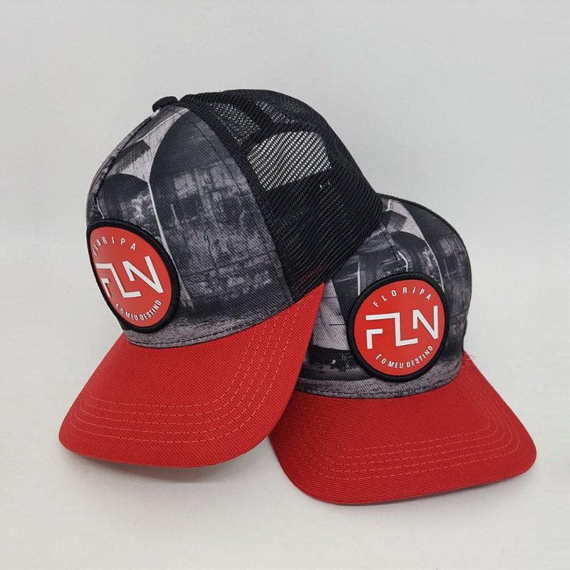 Boné FLN Trucker Vermelho Pontes