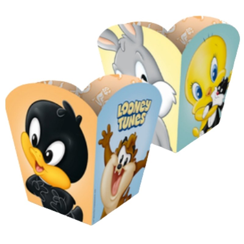 Cachepot - Looney Tunes Baby - 6x6cm - 4 unidades - Rizzo - Rizzo