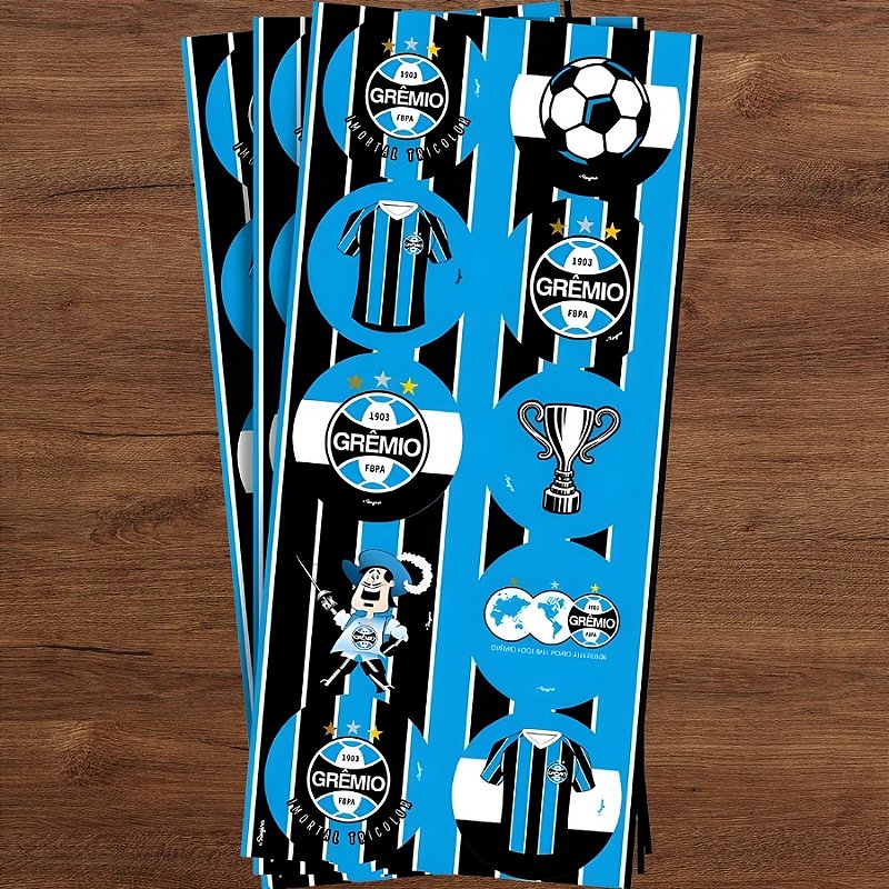 Adesivo Redondo - Grêmio - 4x4cm - 30 unidades - Regina - Rizzo - Rizzo ...