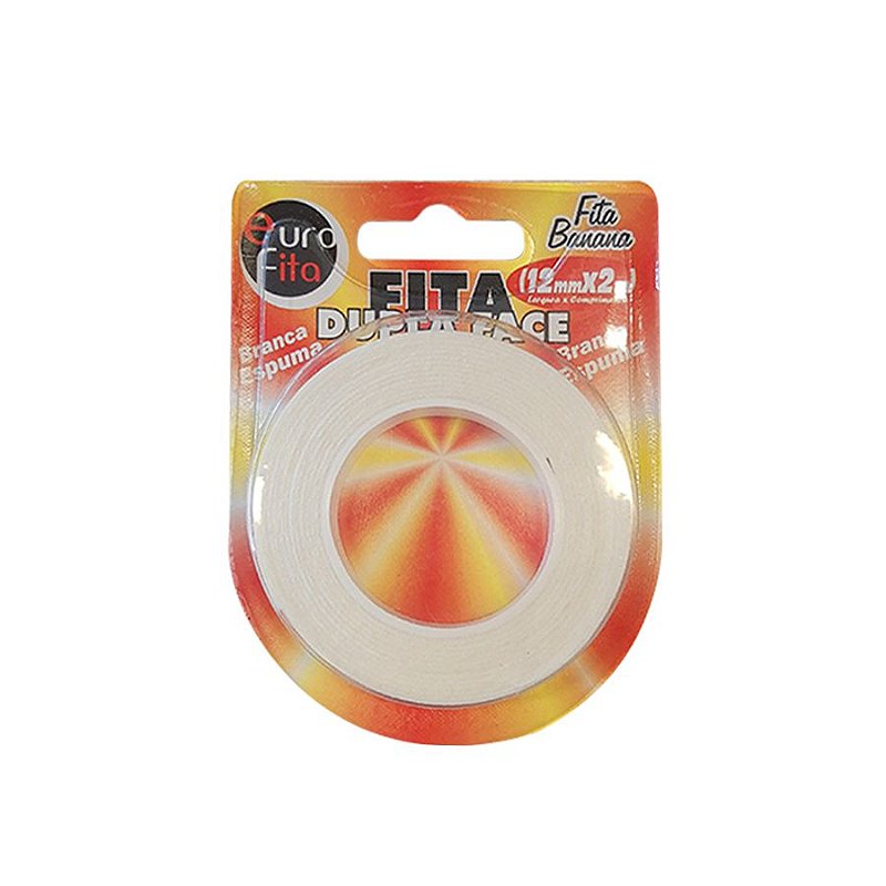 Fita Cola Dupla Face 3D, 2mm*12mm*2m, Branca