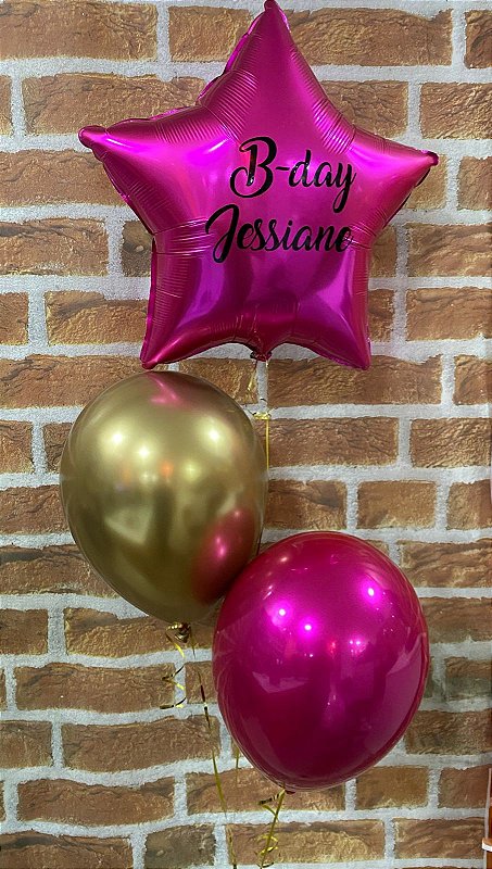 Arranjo de balões personalizado (duas linhas) com gás Helio - Loja de  Balões, Artigos para Festas e Fantasias | Festas 234