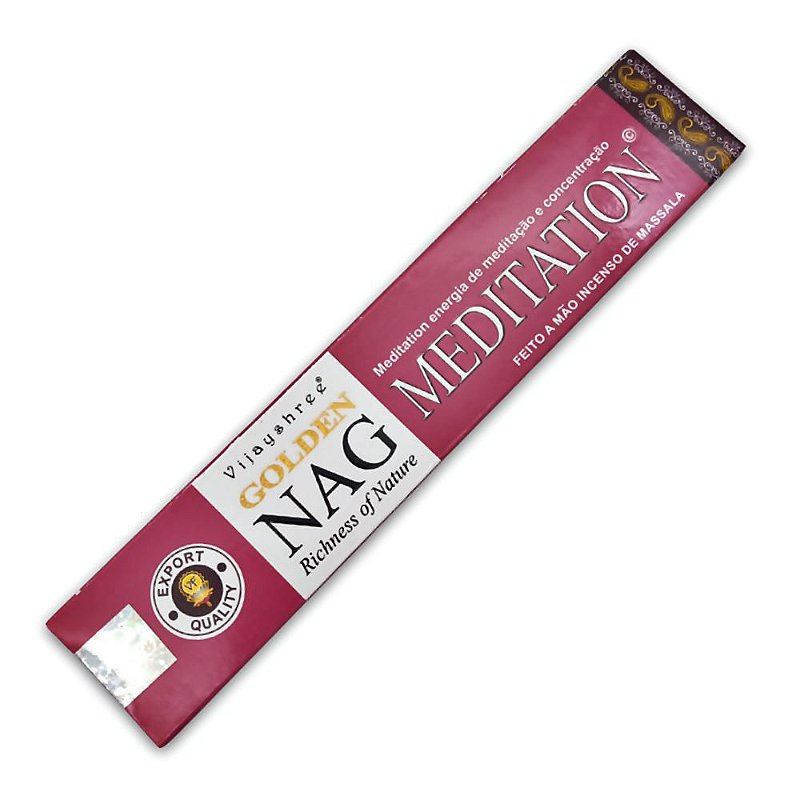 VIJAYSHREE INCENSO GOLDEN NAG MEDITATION - 15g (Confezione Da 12 Scatole - 180g Totali)