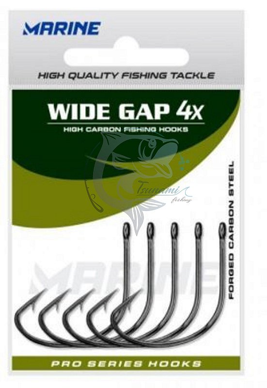 Anzol Marine Wide Gap 4x - Tamanho 2/0 - Tsunami Fishing