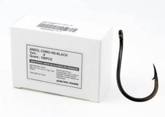 Anzol Albatroz Chinu Black Caixa C/100 - Varios Tamanhos - Tsunami