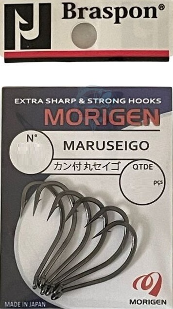 Anzol Morigen Maruseigo Black - Varios Tamanhos - Tsunami Fishing