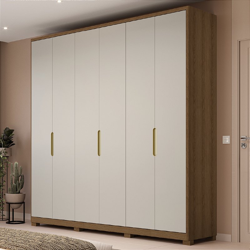 Guarda Roupa Casal 6 Portas 2,48m Rimo Terrassa - Loja Rimo - Móveis de ...