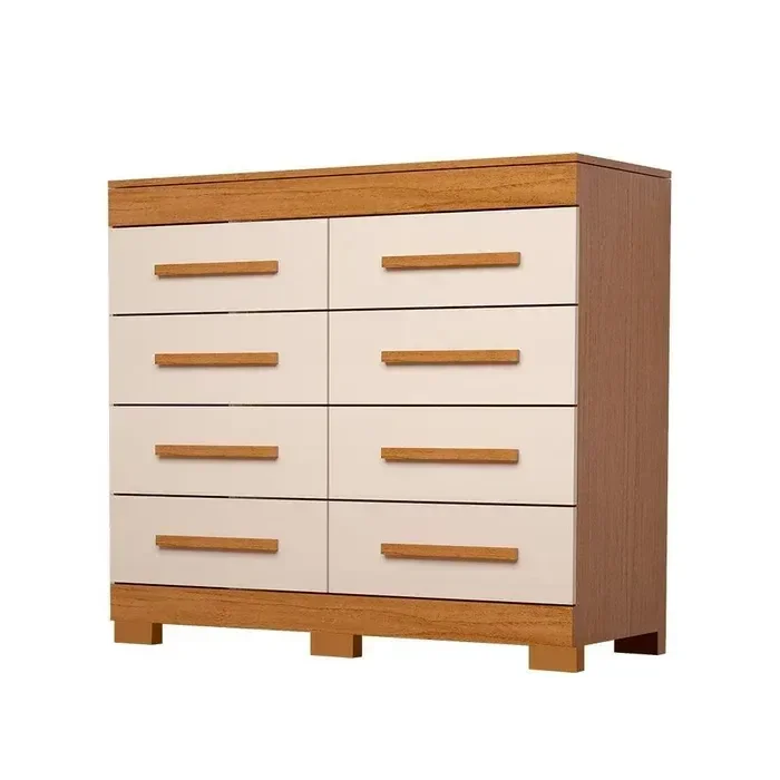Cômoda 8 Gavetas Nalu MDF Cinamomo/ Off White - ACP MÓVES