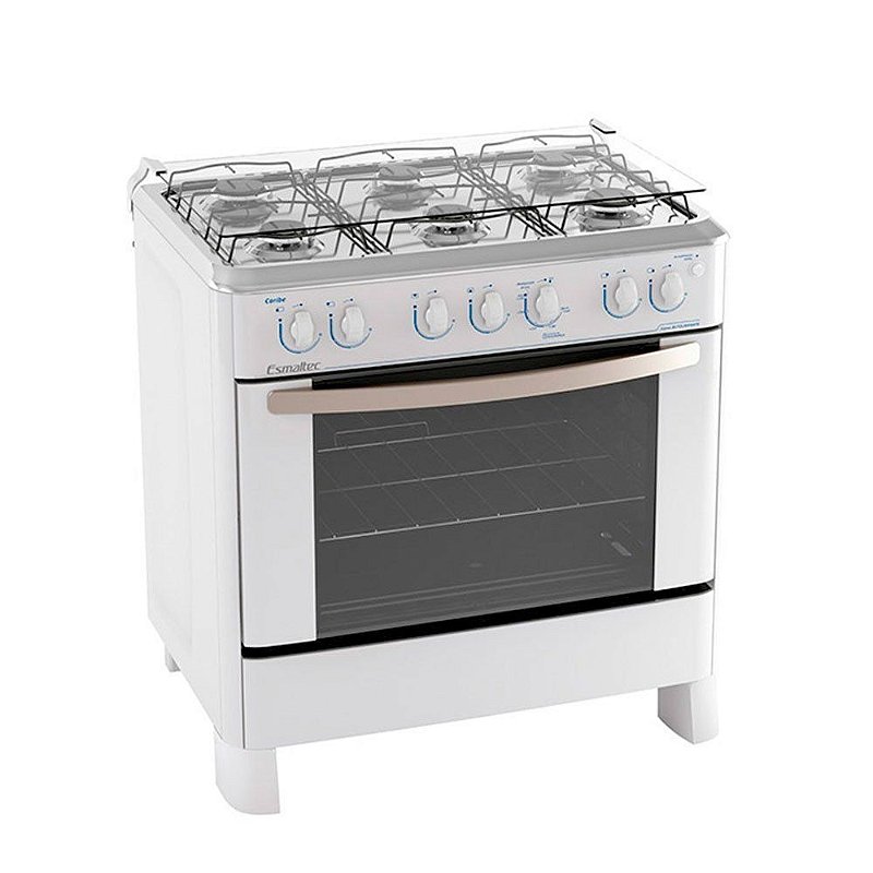 FOGÃO 6 BOCAS CARIBE 6081 BRANCO - ATACADÃO DOS ELETROS