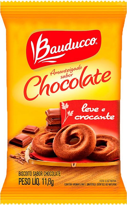 Biscoito Bauducco Amanteigado Chocolate 400X11,8G - KOB Sachês
