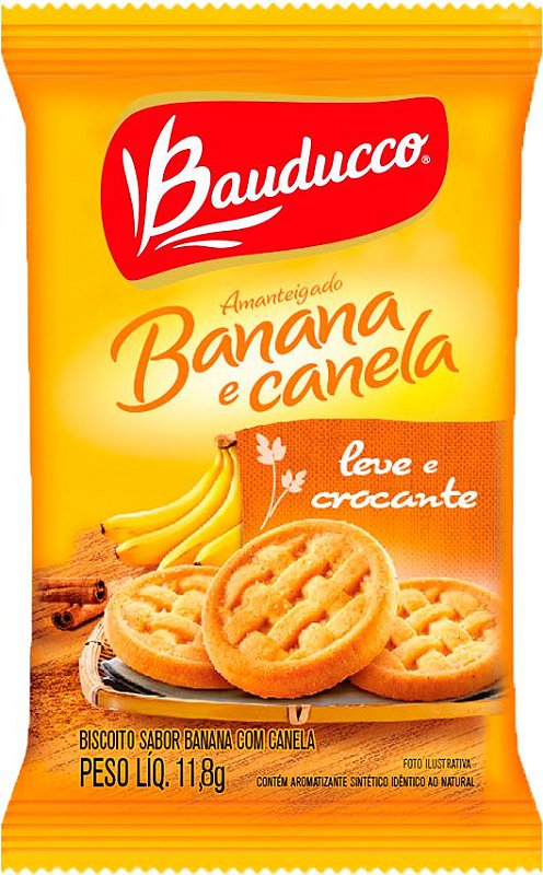 Biscoito Bauducco Amanteigado Banana com Canela 400X13,9G - KOB Sachês