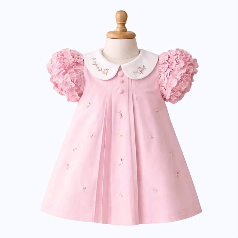 Vestido Hortênsia Jardim Rosa
