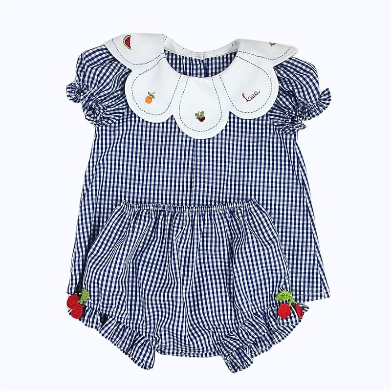 vestido Florinha vichy royal