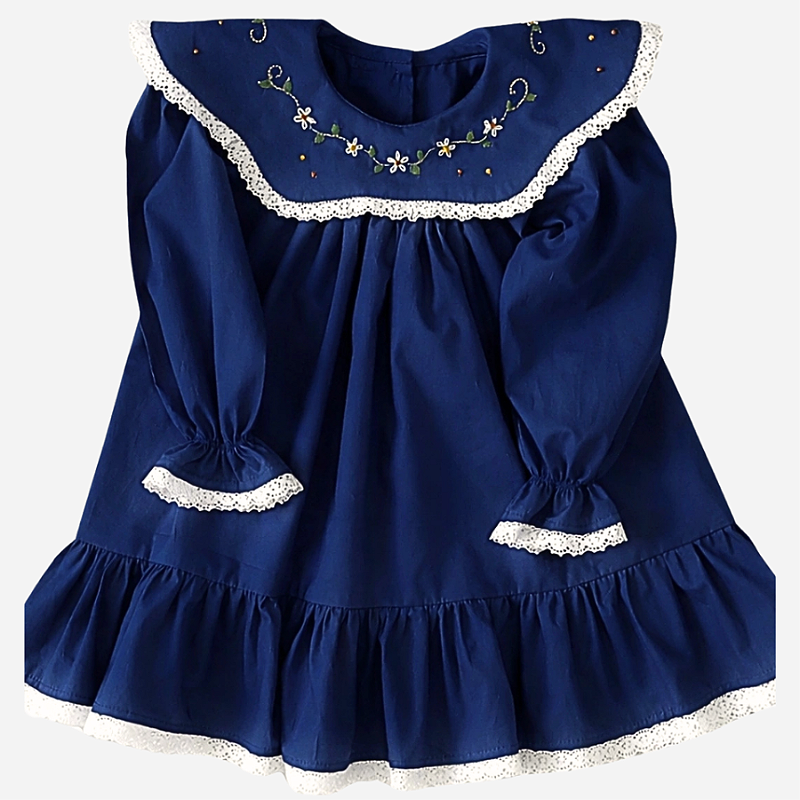 Vestido Maria Eugênia Azul Marinho