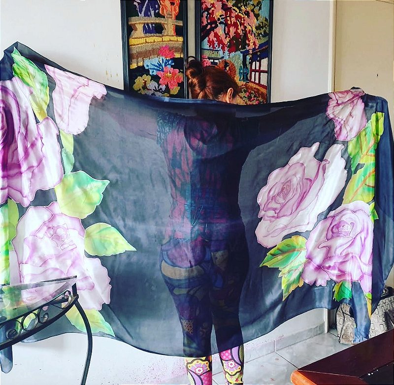 Véu Artístico Rosas