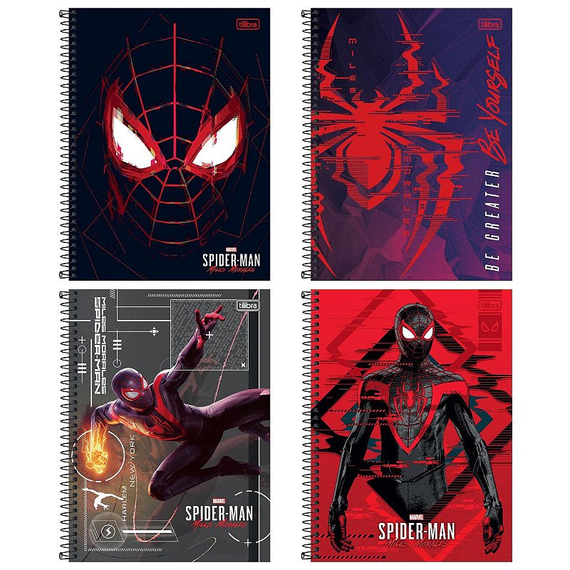 Caderno de Desenho e Cartografia homem Aranha Espiral Capa Dura Spider-Man  80 Folhas