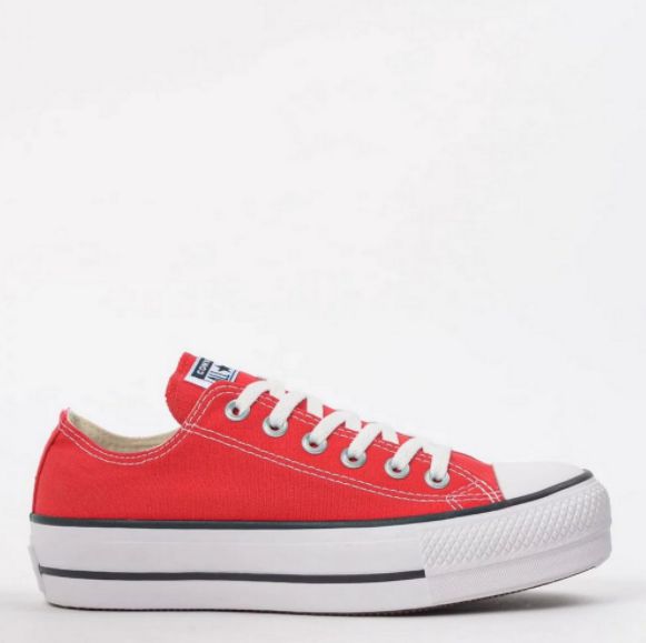 converse vermelho plataforma