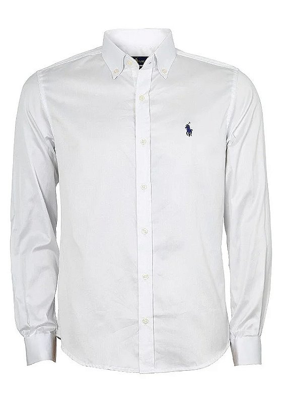 Camisa Ralph Lauren Masculina Custom Fit Branca - Gareth | Store Men