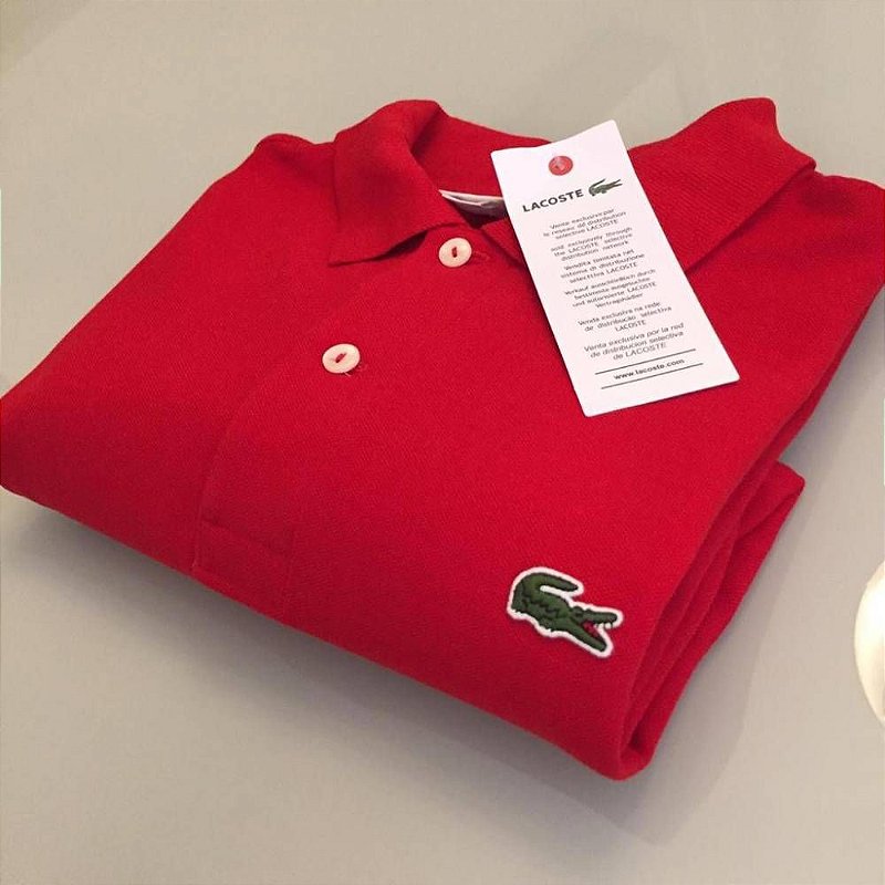 Camisa Polo Lacoste Croc Bordado Vermelha - Gareth | Store Men
