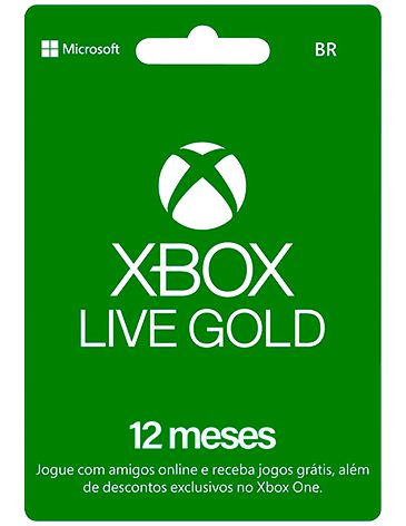 Xbox Live Gold 12 Meses Brasil Xbox 360 E Xbox One