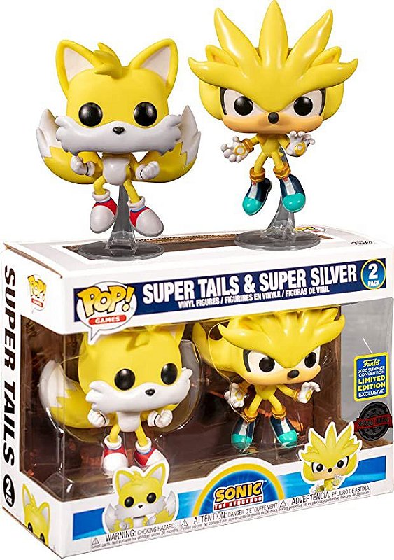 Funko POP Super Tails Super Silver 2 Pack SDCC 2020 Sonic The Hedgehog SE