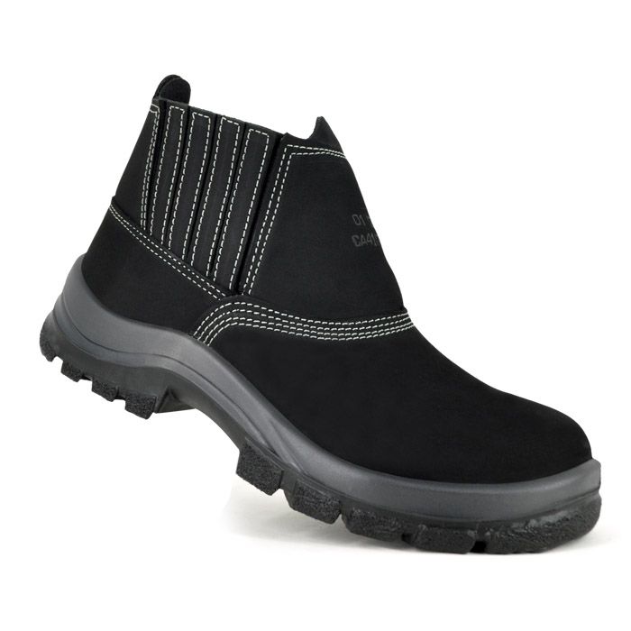 botina nobuck com biqueira de aço