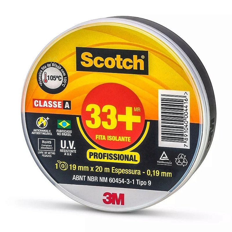Fita Isolante Scotch 3M - 19 x 20m