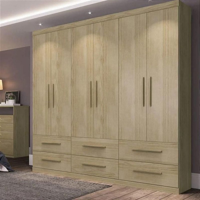 GUARDA-ROUPA ÉDEZ CASAL PH 1691, 6 PORTAS TOUCH - Casa do Conforto