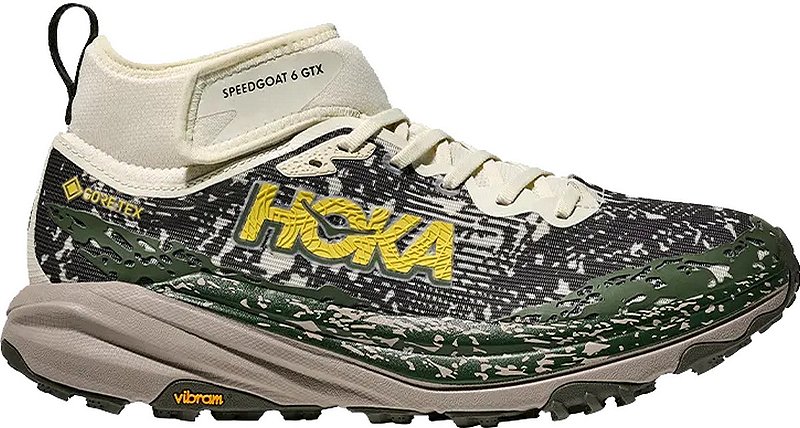 hia_　0916 Tênis Hoka Speedgoat 6 MID GTX Masculino - Vd/Bg - CIA das BOTAS