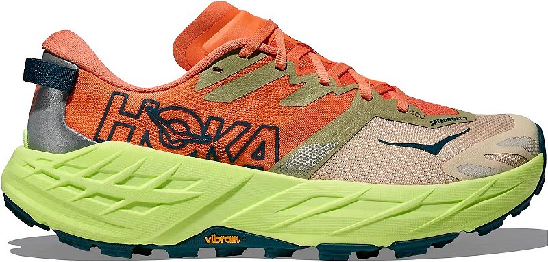 hia_　0710 Tênis Hoka Speedgoat 7 Feminino - Lj/Vd - CIA das BOTAS | Trekking