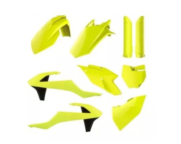 Kit Plastico Polisport Mx Ktm Sxf Xcf 19-20 Amarelo Fluor