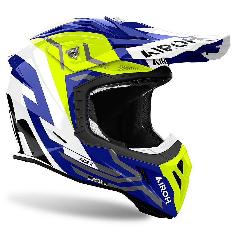 Capacete Airoh Aviator Ace 2 Ground Amarelo - Menta Motos - A